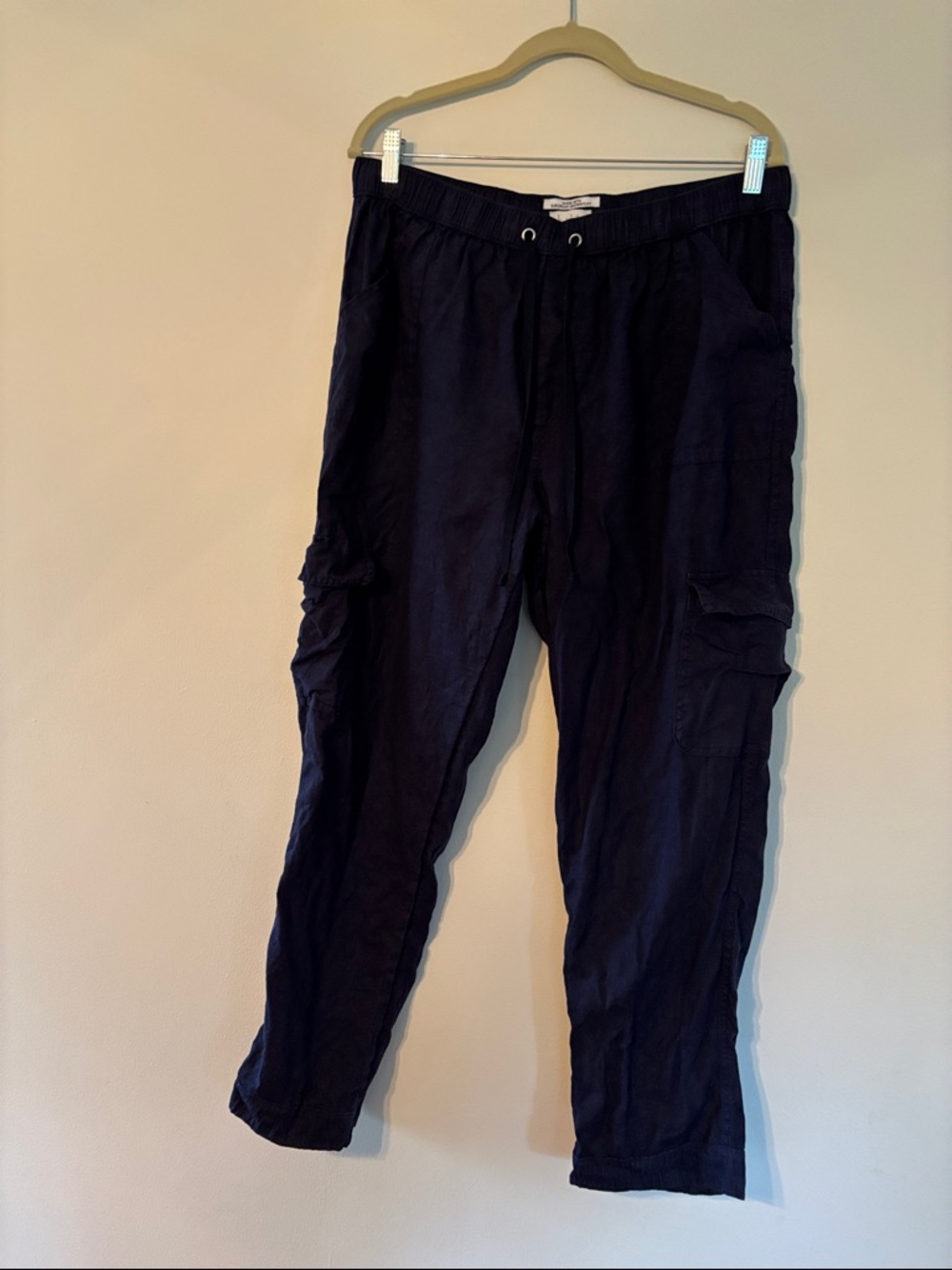 Nicole Miller Navy linen Cargo pants
